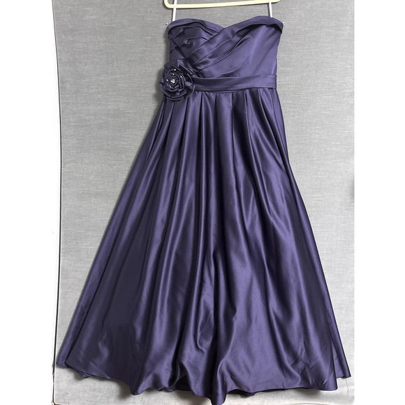 Andrew Adela Dress 18 Lapis Purple Strapless Formal Gown Ballgown Evening Gala - Picture 1 of 13